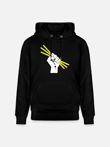Leuchtstäbchen - Knicklicht - Faust - Stanley/Stella Unisex Bio-Hoodie CRUISER - Schwarz
