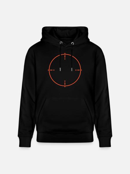 mire / crosshairs (1c) - Sweat à capuche bio CRUISER Stanley/Stella Unisexe - noir