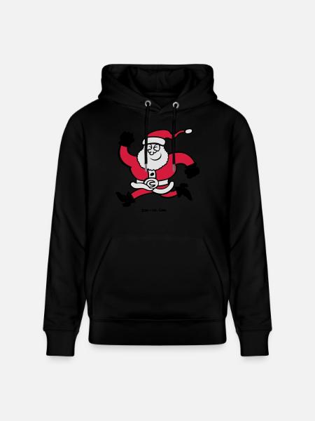 Exécution de Père Noël - Sweat à capuche bio CRUISER Stanley/Stella Unisexe - noir