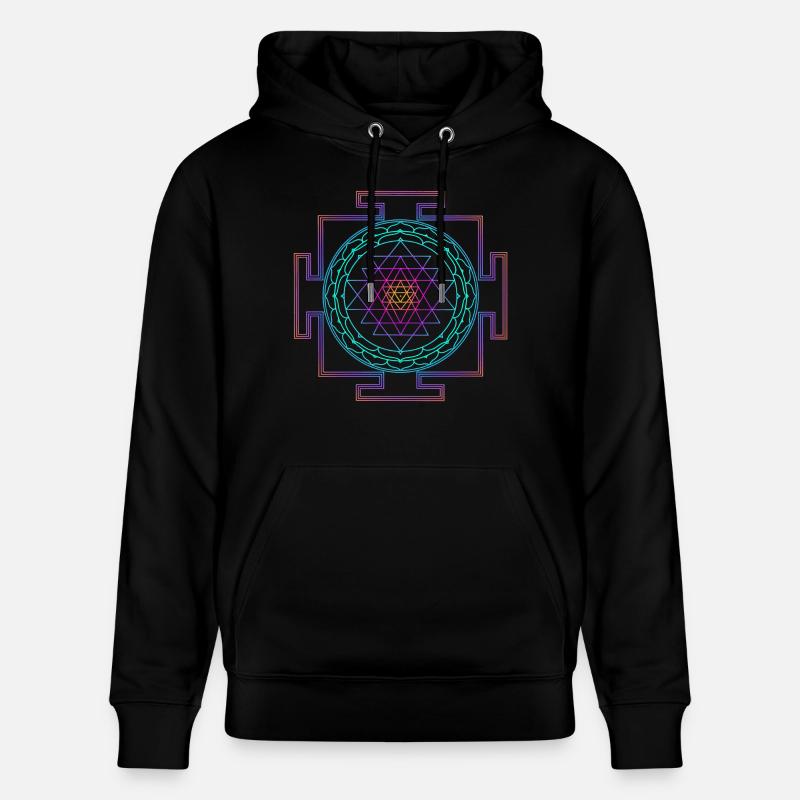 Sri Yantra - en filigrane - Sweat à capuche bio CRUISER Stanley/Stella Unisexe - noir