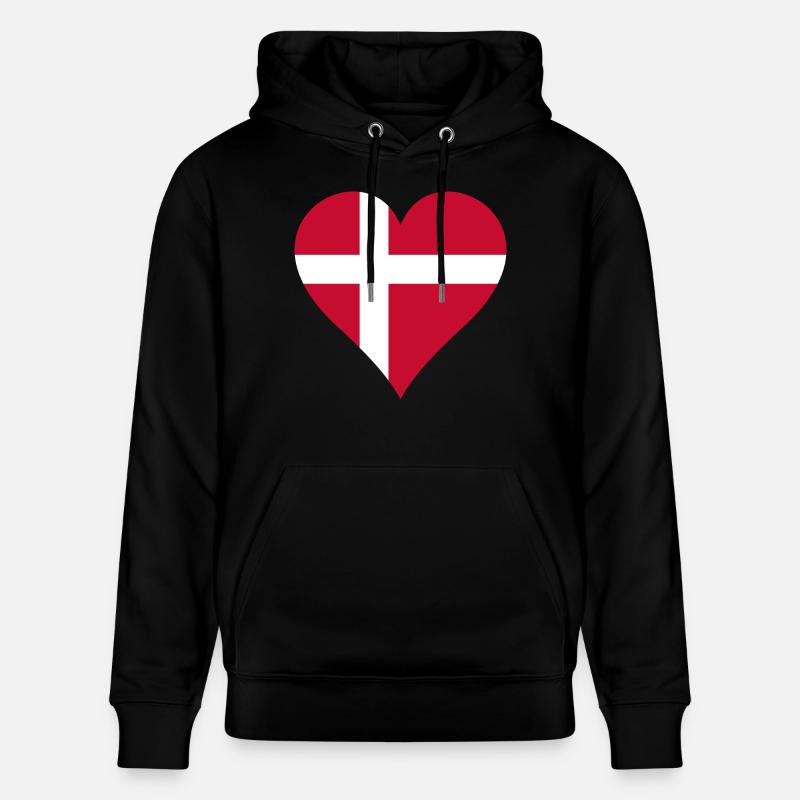 Drapeau Danemark - Sweat à capuche bio CRUISER Stanley/Stella Unisexe - noir