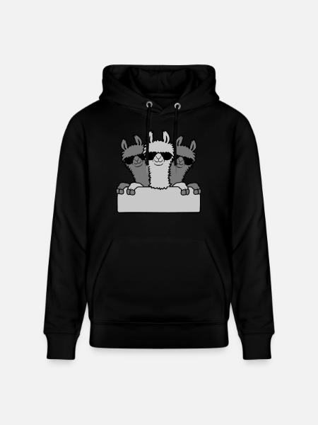 Lamas Friends Team Shield - Stanley/Stella CRUISER Unisex Organic Hoodie - black