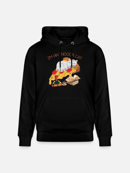 Indoor cat - Stanley/Stella CRUISER Unisex Organic Hoodie - black