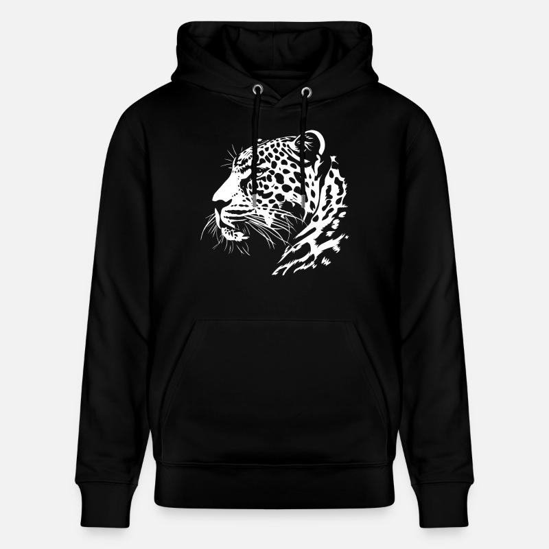Leopard - Stanley/Stella Unisex Bio-Hoodie CRUISER  - Schwarz