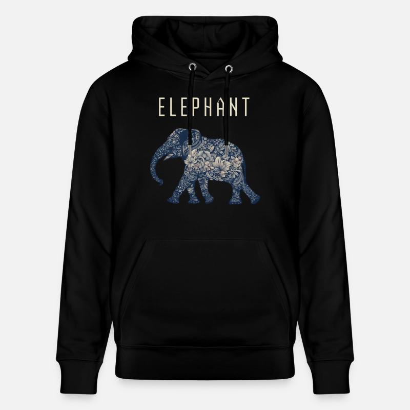 Éléphant - Sweat à capuche bio CRUISER Stanley/Stella Unisexe - noir