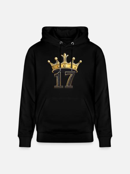 17 Number Krone - Stanley/Stella CRUISER Unisex Organic Hoodie - black