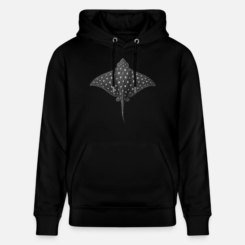 Raie aigle tachetée - Sweat à capuche bio CRUISER Stanley/Stella Unisexe - noir