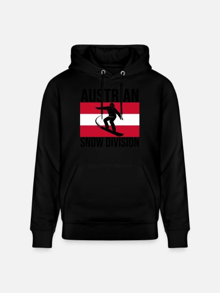 Austrian Snow Division Snowboard Tee - Stanley/Stella CRUISER Unisex Organic Hoodie - black