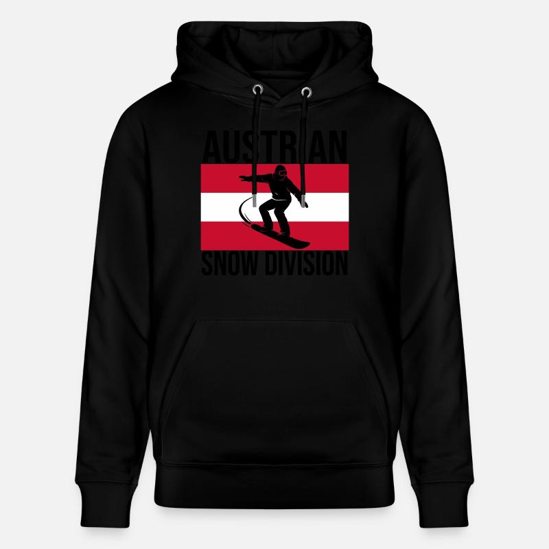Austrian Snow Division Snowboard Tee - Stanley/Stella Unisex Bio-Hoodie CRUISER  - Schwarz