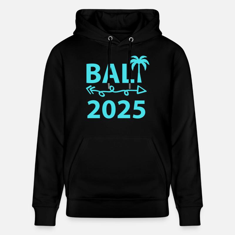 Bali 2025 - Sweat à capuche bio CRUISER Stanley/Stella Unisexe - noir