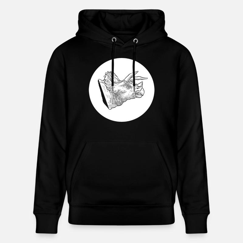 Dinosaure dinosaure Triceratops dinosaure - Sweat à capuche bio CRUISER Stanley/Stella Unisexe - noir