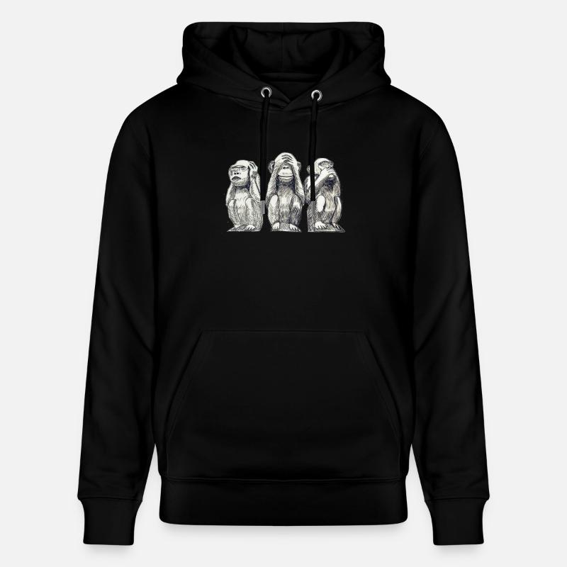 singe - Sweat à capuche bio CRUISER Stanley/Stella Unisexe - noir