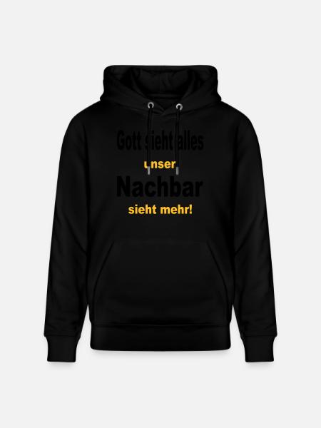 God sees everything - Stanley/Stella CRUISER Unisex Organic Hoodie - black