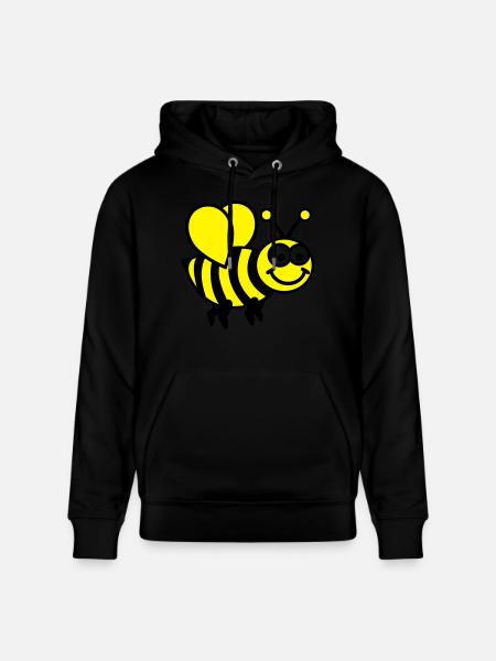 Bee - Stanley/Stella CRUISER Unisex Organic Hoodie - black