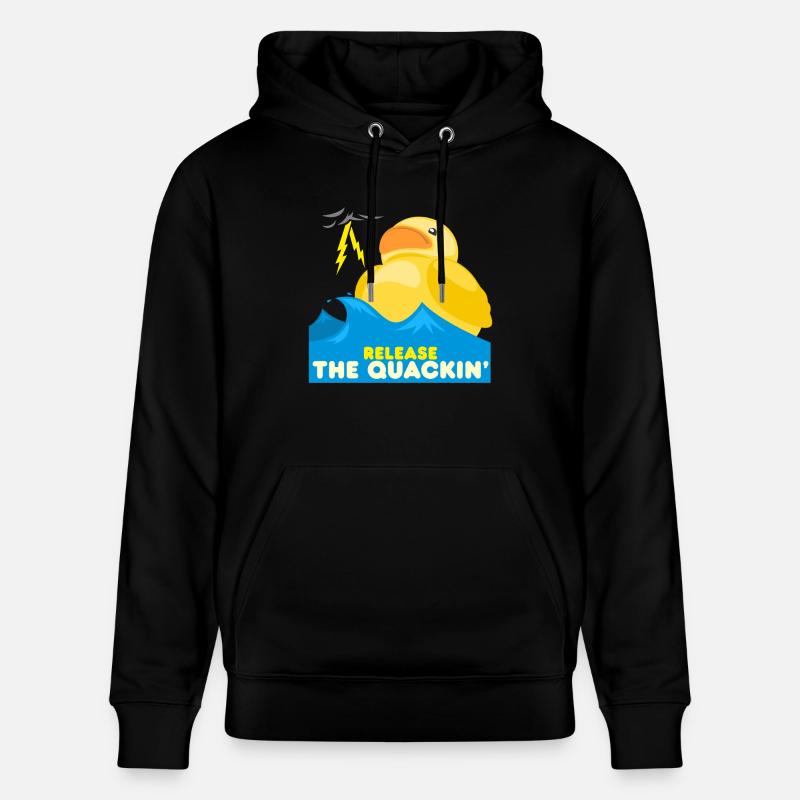Canard canard de bain - Sweat à capuche bio CRUISER Stanley/Stella Unisexe - noir