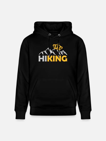 Hiking Krone Berge King - Stanley/Stella CRUISER Unisex Organic Hoodie - black