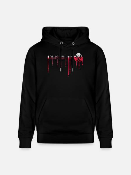 zombie hunter Halloween quote - Stanley/Stella CRUISER Unisex Organic Hoodie - black