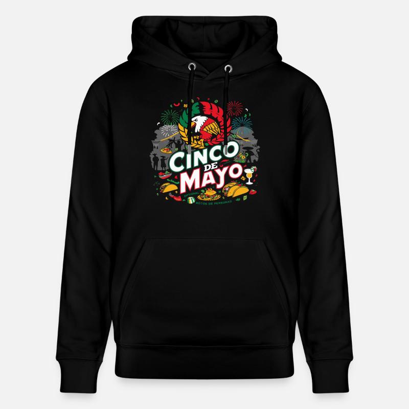 drôle Cinco de Mayo - Sweat à capuche bio CRUISER Stanley/Stella Unisexe - noir