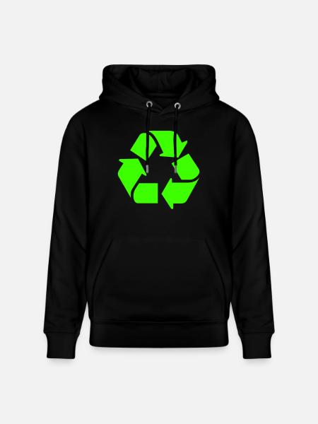 recycling,waste,Circle - Stanley/Stella CRUISER Unisex Organic Hoodie - black