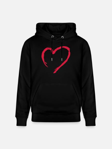 heart - Stanley/Stella Unisex Bio-Hoodie CRUISER - Schwarz