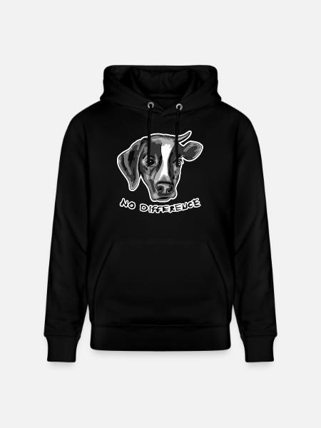 Geen verschil tussen de hond en de koe - Stanley/Stella Uniseks bio-hoodie CRUISER  - zwart