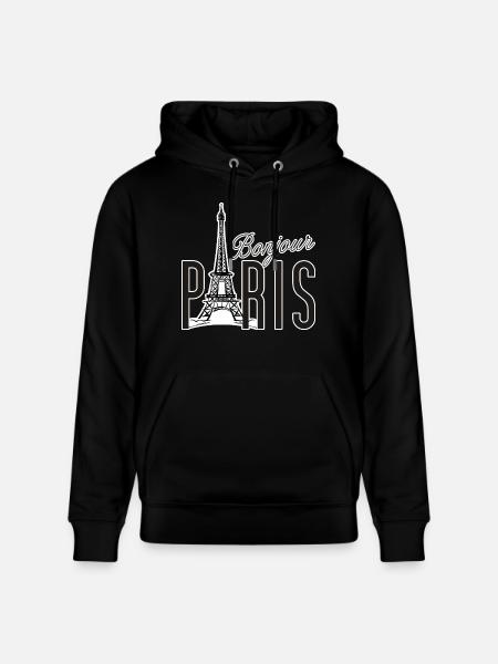 Bonjour Paris - Stanley/Stella Unisex Bio-Hoodie CRUISER  - Schwarz