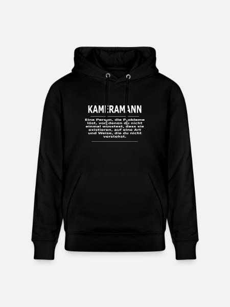 KAMERAMANN - Stanley/Stella Unisex Bio-Hoodie CRUISER  - Schwarz