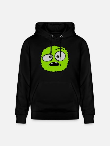 Hairy monster skeptical face - Stanley/Stella CRUISER Unisex Organic Hoodie - black
