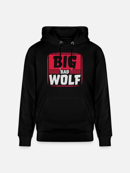 big bad wolf quote - Stanley/Stella CRUISER Unisex Organic Hoodie - black