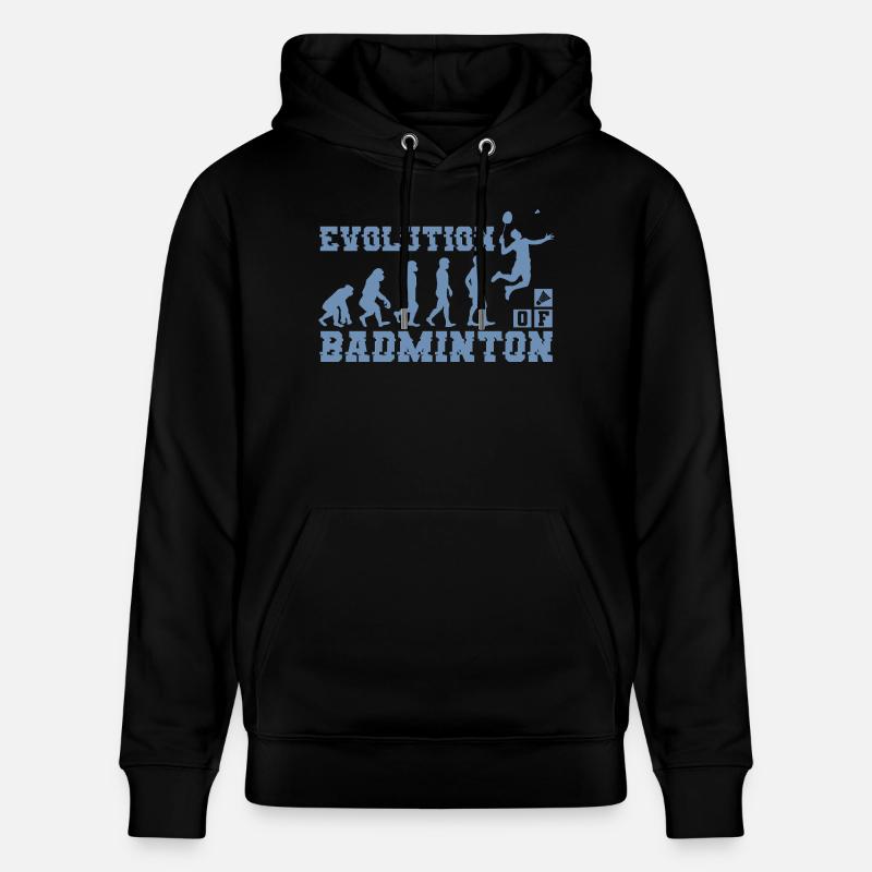 Badminton Evolution Silhouette - Stanley/Stella Unisex Bio-Hoodie CRUISER  - Schwarz