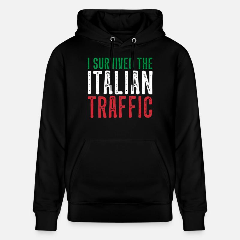 Italie Circulation Conduite Drôle - Sweat à capuche bio CRUISER Stanley/Stella Unisexe - noir