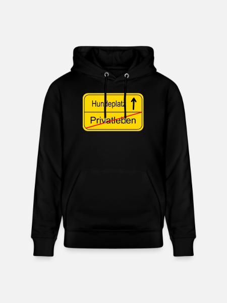 Dog Place Sign New - Stanley/Stella CRUISER Unisex Organic Hoodie - black