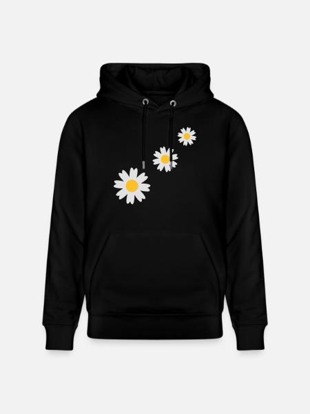 3_flowers - Stanley/Stella CRUISER Unisex Organic Hoodie - black