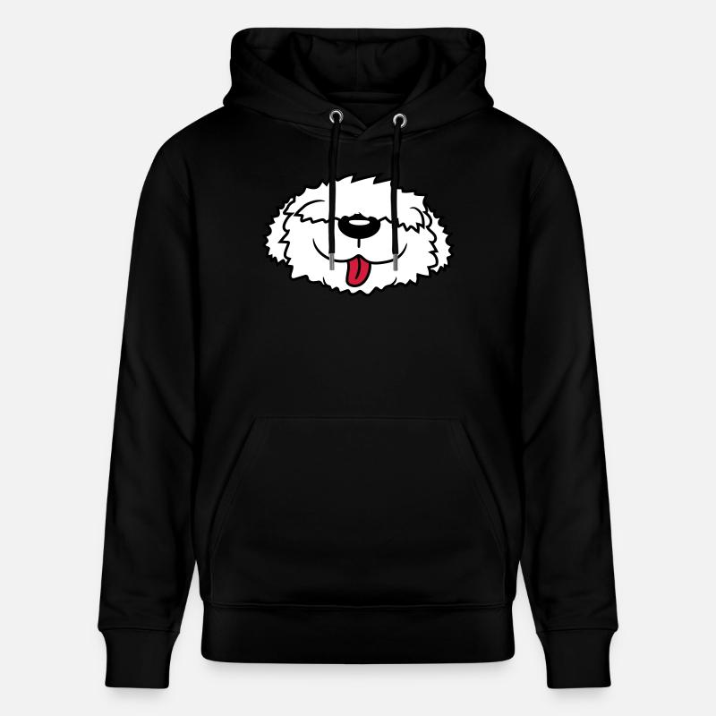 Visage de chien Bobtail - Sweat à capuche bio CRUISER Stanley/Stella Unisexe - noir