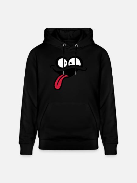 Crazy comic face - Stanley/Stella CRUISER Unisex Organic Hoodie - black
