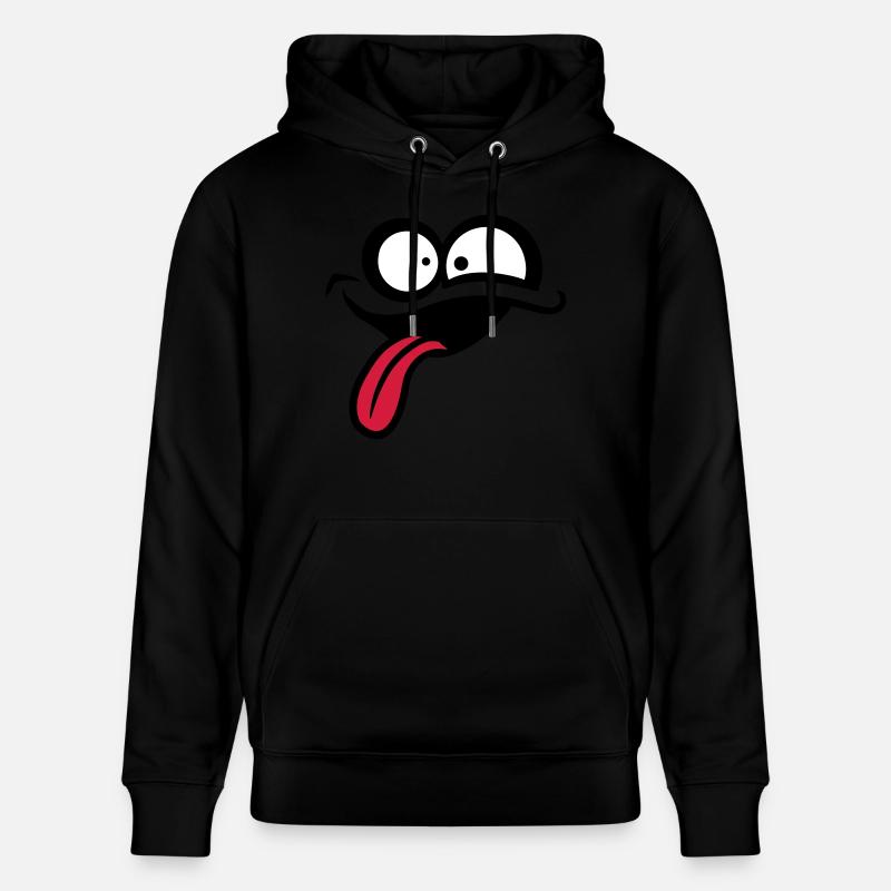 Verrücktes Comic Gesicht - Stanley/Stella Unisex Bio-Hoodie CRUISER  - Schwarz