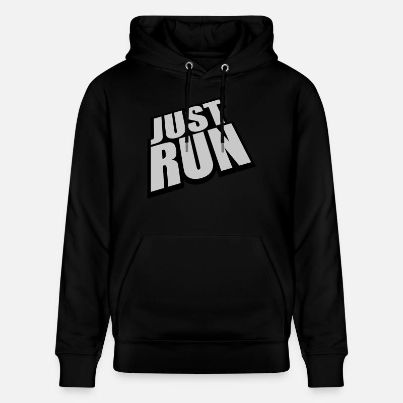 Athlete Just Run Logo - Sweat à capuche bio CRUISER Stanley/Stella Unisexe - noir