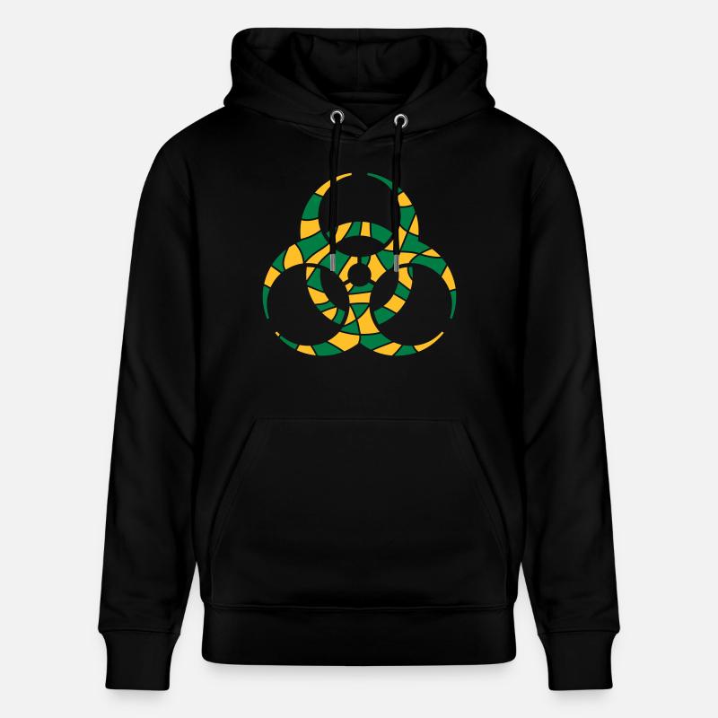 Symbol Biohazard Risse Design - Stanley/Stella Unisex Bio-Hoodie CRUISER  - Schwarz