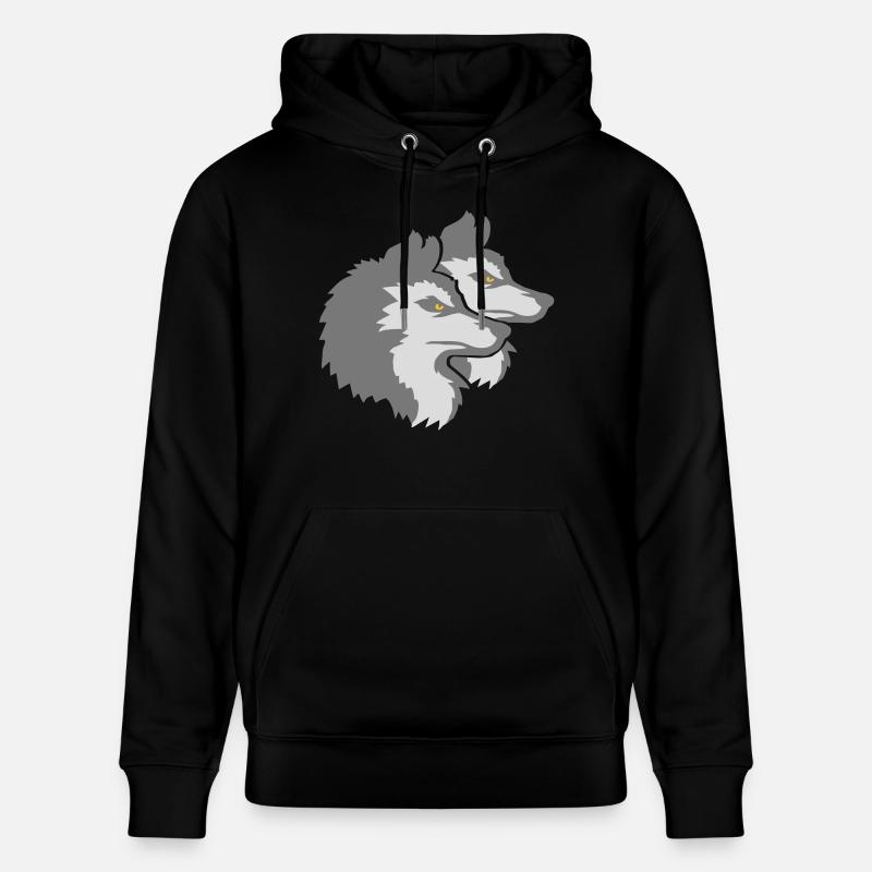 Team Logo Wolf Pack - Stanley/Stella Unisex Bio-Hoodie CRUISER  - Schwarz