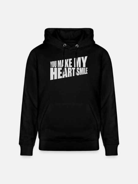 make my heart smile - Stanley/Stella Unisex Bio-Hoodie CRUISER  - Schwarz