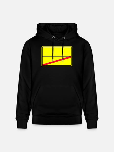place-name sign - Stanley/Stella CRUISER Unisex Organic Hoodie - black