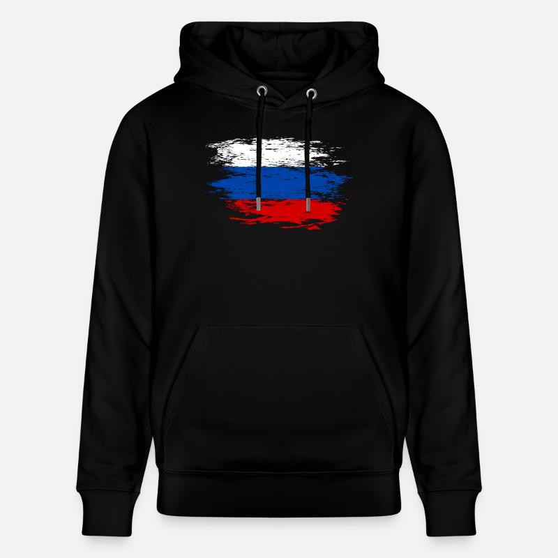 Drapeau russe utilisé - Sweat à capuche bio CRUISER Stanley/Stella Unisexe - noir