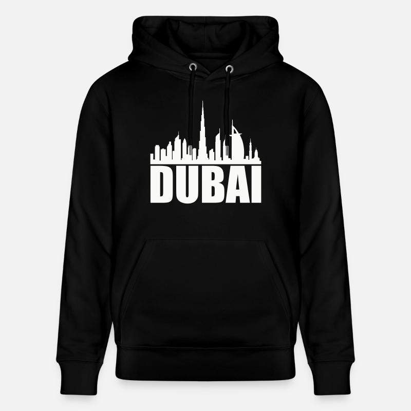 dubai skyline 1 - Stanley/Stella Unisex Bio-Hoodie CRUISER  - Schwarz