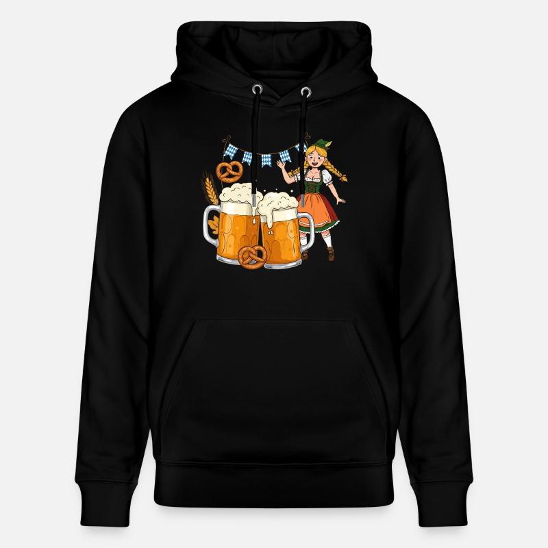 Bière Dirndle - Sweat à capuche bio CRUISER Stanley/Stella Unisexe - noir