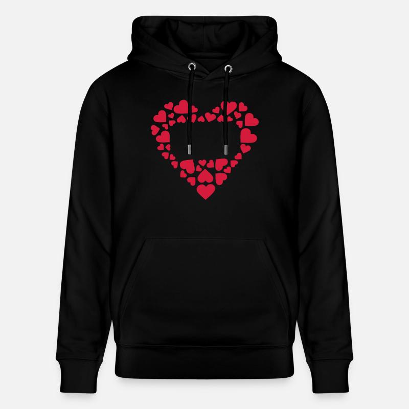 coeur rectangle - Sweat à capuche bio CRUISER Stanley/Stella Unisexe - noir