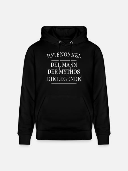 Patenonkel - Stanley/Stella Unisex Bio-Hoodie CRUISER  - Schwarz