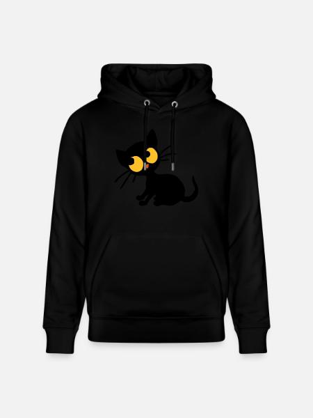 Kitten Georgie - Stanley/Stella CRUISER Unisex Organic Hoodie - black