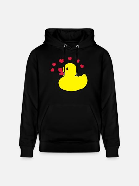 quitsche_enten_love2 - Stanley/Stella Unisex Bio-Hoodie CRUISER  - Schwarz