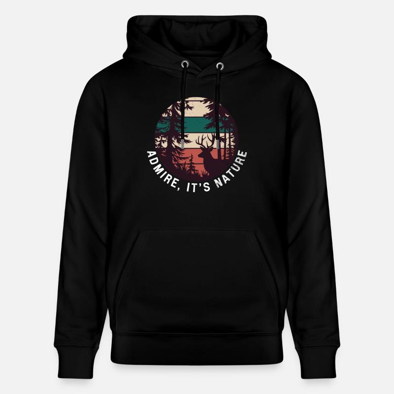 respirez c'est la nature - Sweat à capuche bio CRUISER Stanley/Stella Unisexe - noir