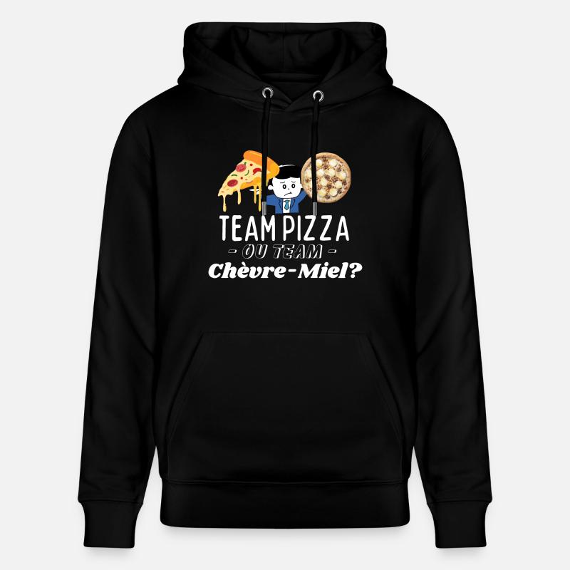 Team Pizza oder Team Chèvre-Miel? - Stanley/Stella Unisex Bio-Hoodie CRUISER - Schwarz